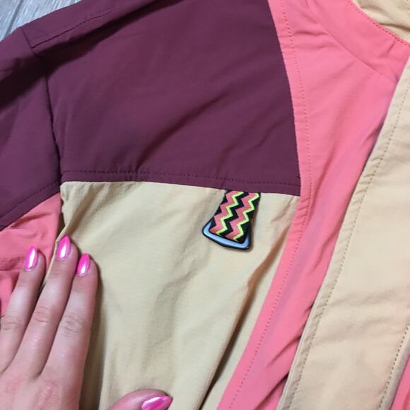 Fabletics - The heights Cargo Jacket Size Medium Pink Tan - Picture 5 of 16